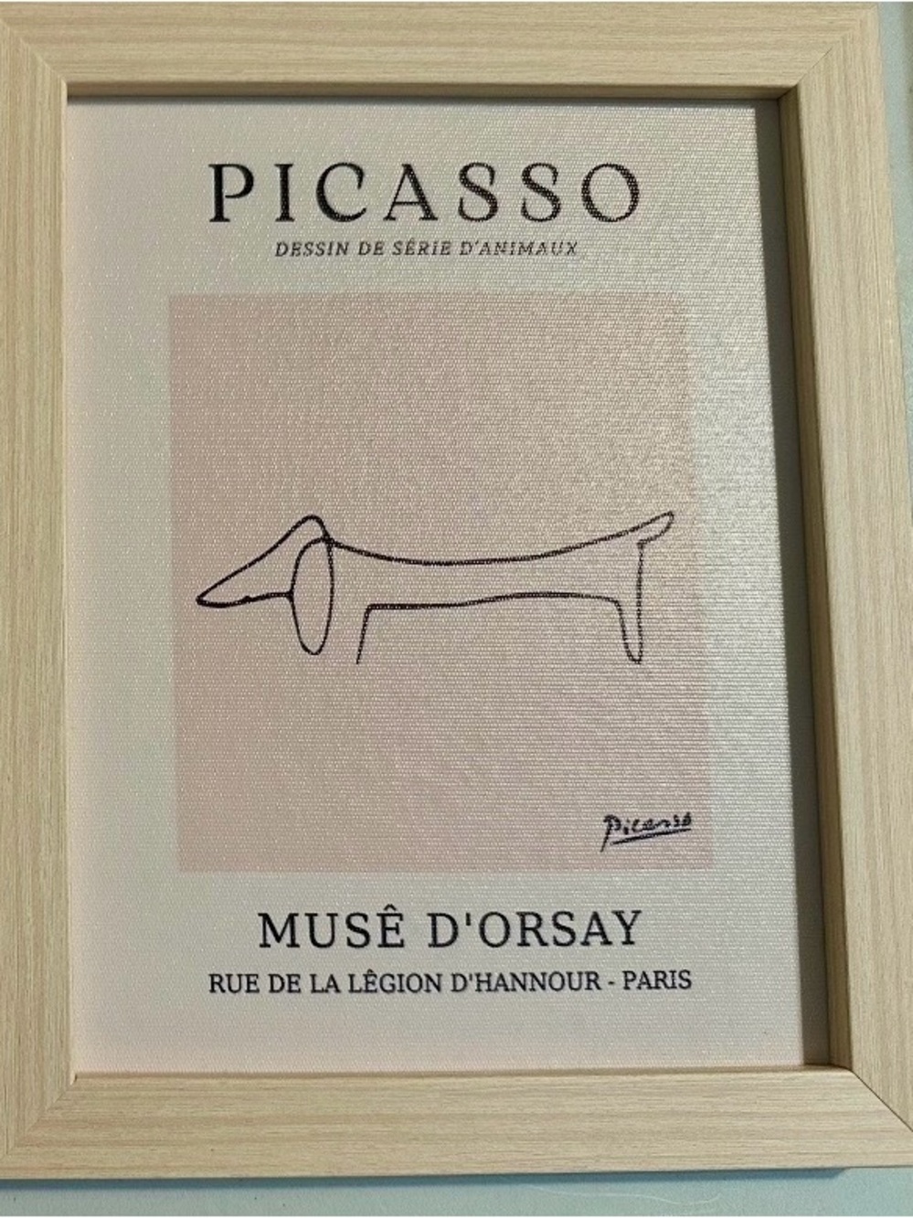 Picasso-Inspired Dog Art Print - French art museum theme
